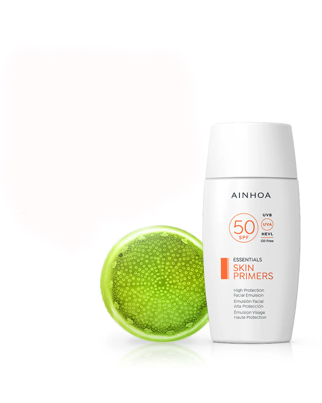 15_PlanktonGlassFlower_2_ENGudentekst AINHOA SKIN PRIMERS - HIGH PROTECTION FACIAL EMULSION SPF50 - 50 ml - Billede 1